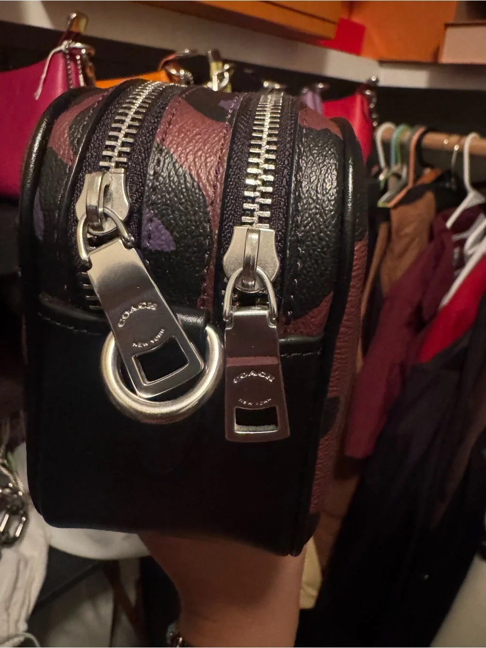 Coach Brown Leopard Print Crossbody Bag